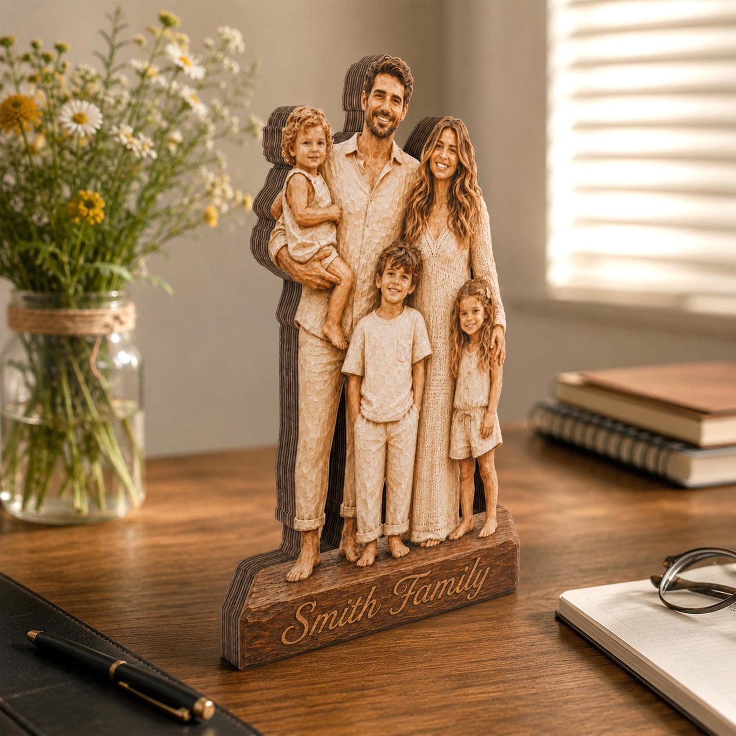 Personalized Family Wooden Block – Made From Any Photo