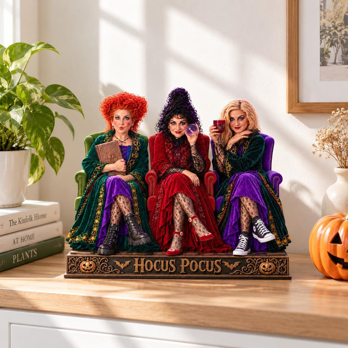 Halloween Wooden Block Sign, Hocus Pocus Inspired Witch Decor, Halloween Shelf Decor