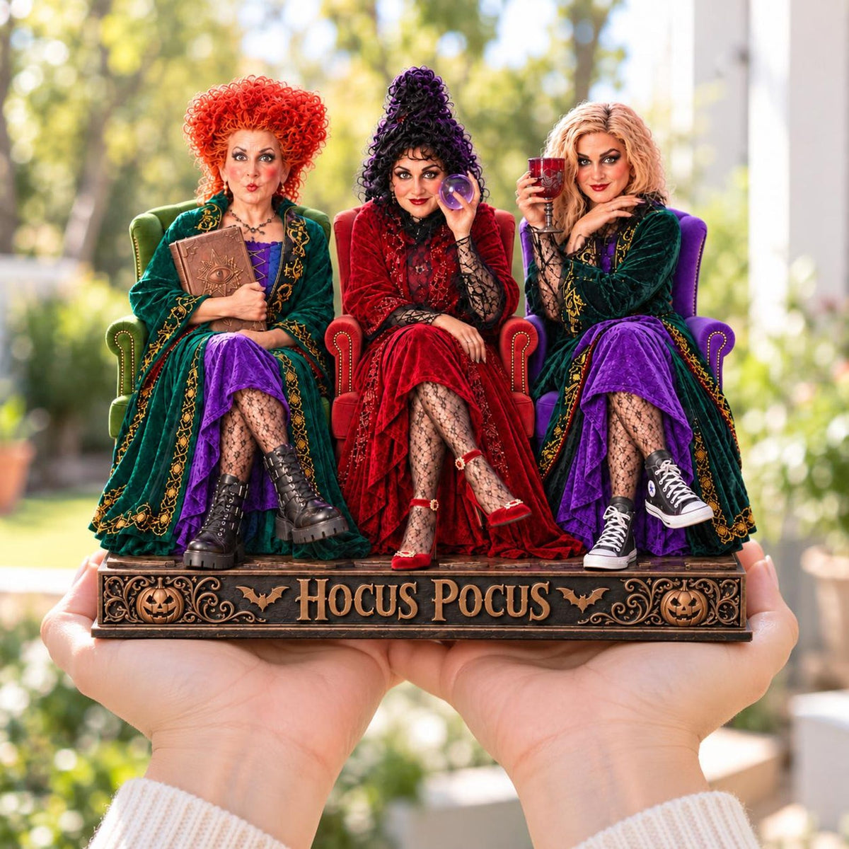 Halloween Wooden Block Sign, Hocus Pocus Inspired Witch Decor, Halloween Shelf Decor