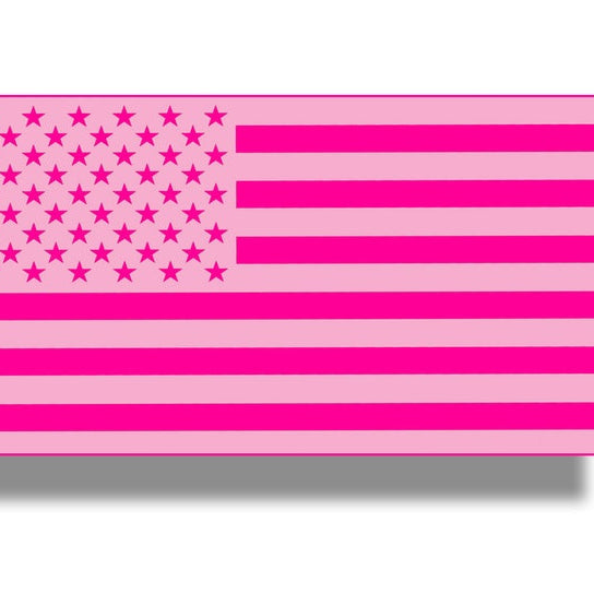 Pink USA Flag Sticker