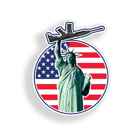 Lady Liberty AR15 USA American Flag Sticker