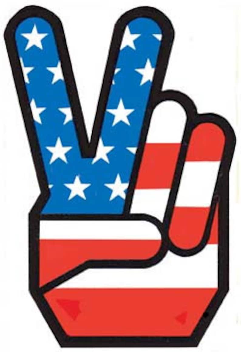 Vintage 1960's style Peace Sign USA