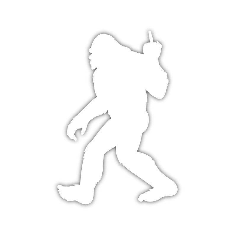Bigfoot Middle Finger Sticker