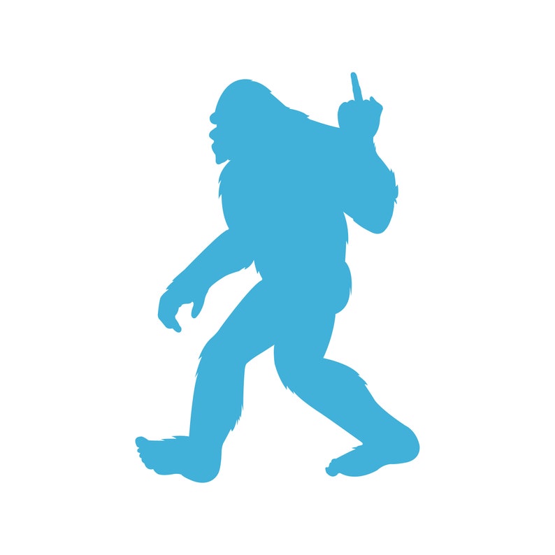 Bigfoot Middle Finger Sticker