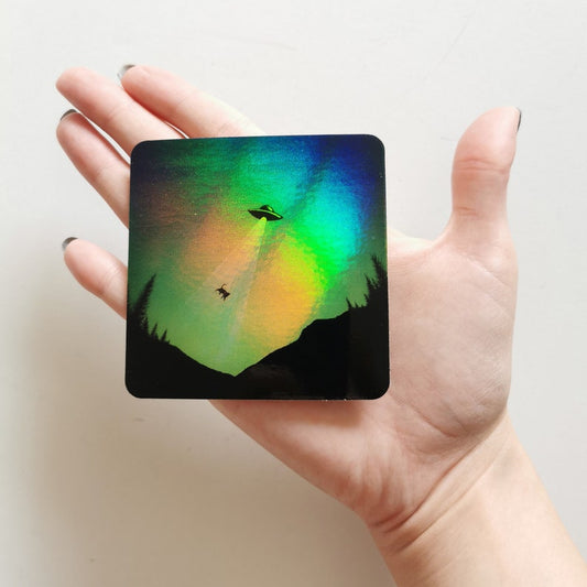 Holographic UFO Sticker
