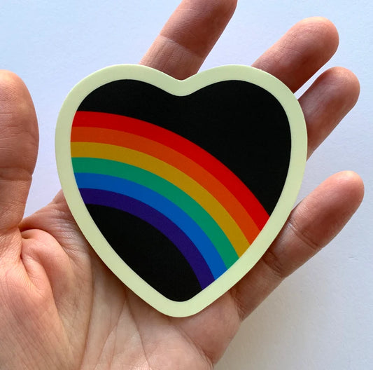 Heart Rainbow Bumper Sticker
