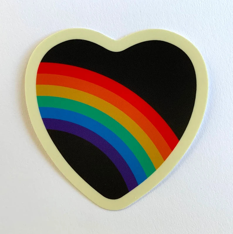 Heart Rainbow Bumper Sticker