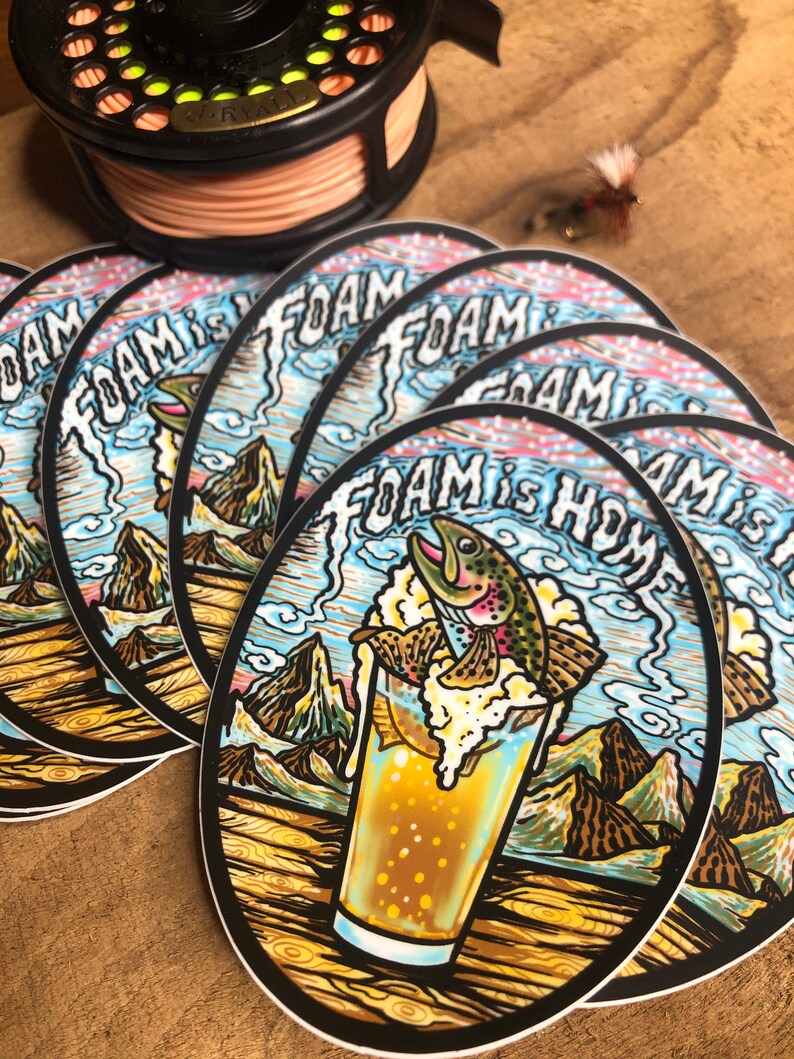 Fly Fishing Trout Sticker
