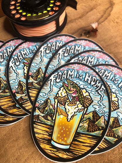 Fly Fishing Trout Sticker