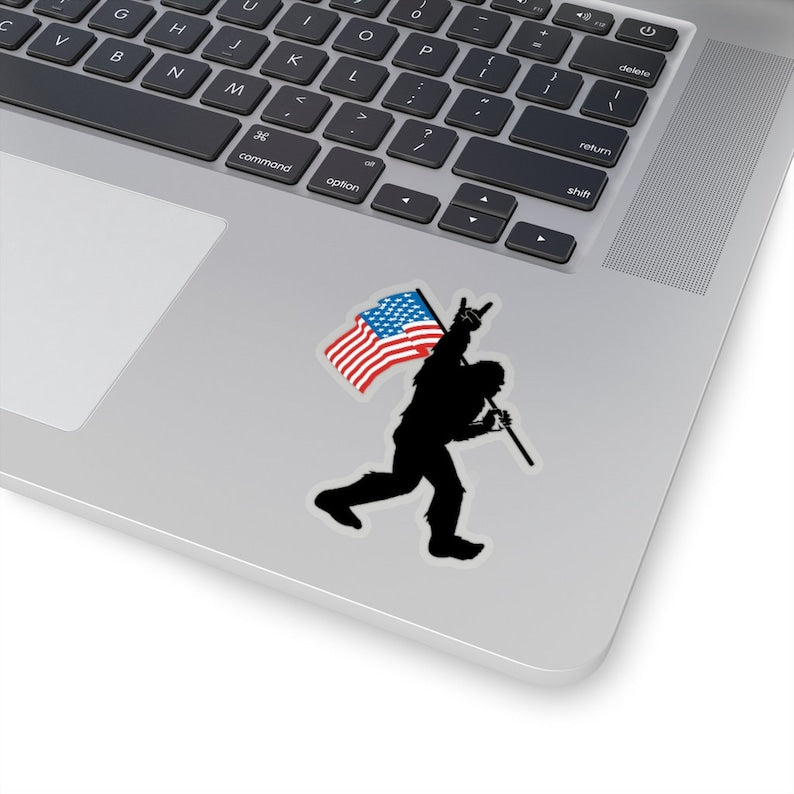Bigfoot USA American Flag Stickers