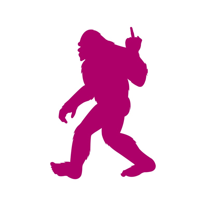 Bigfoot Middle Finger Sticker