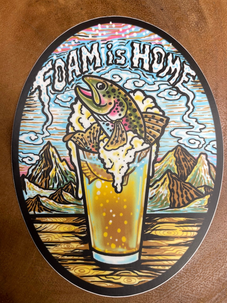 Fly Fishing Trout Sticker