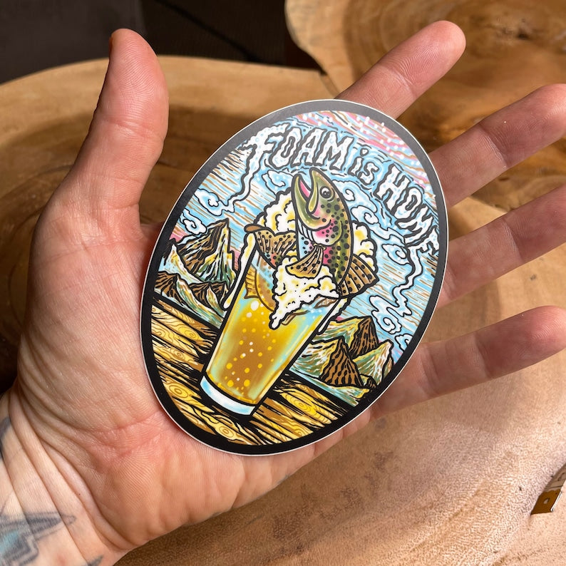 Fly Fishing Trout Sticker