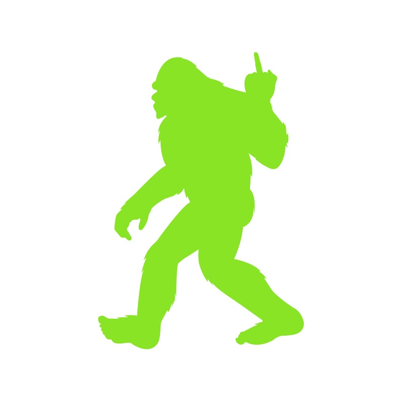 Bigfoot Middle Finger Sticker