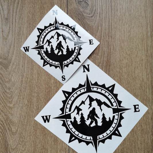 BIGFOOT Compass Vinyl Stickers