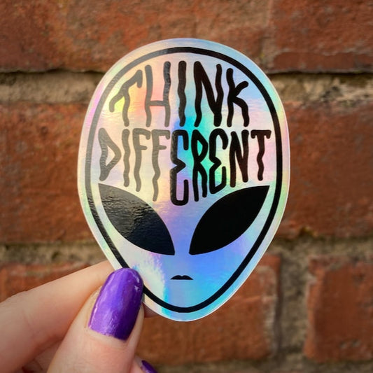 Holographic Foil Alien Sticker