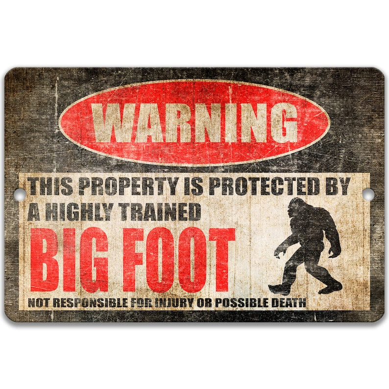 Bigfoot Metal Sign