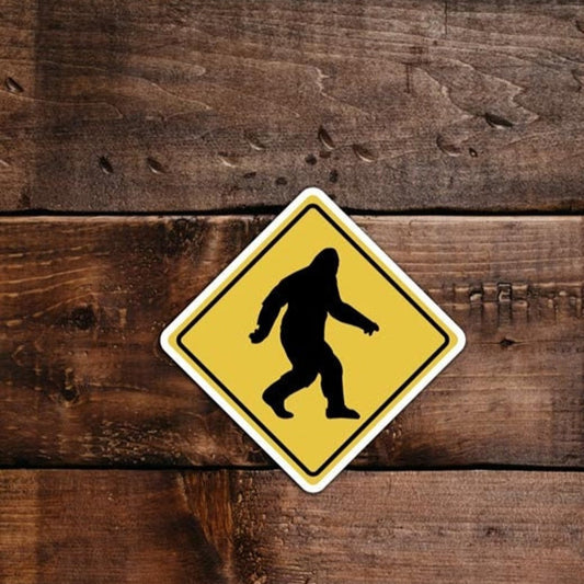 Bigfoot Warning Sticker