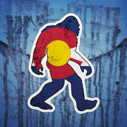 Colorado Flag Bigfoot Sticker