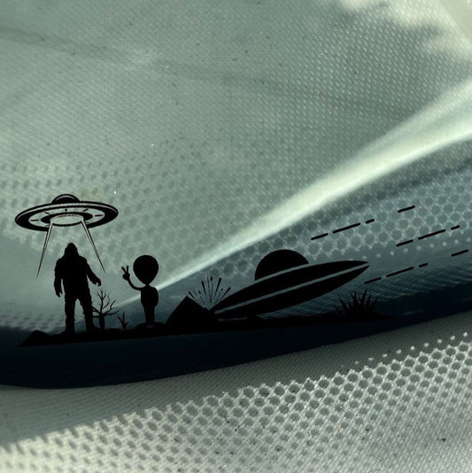 Sasquatch Abduction Sticker