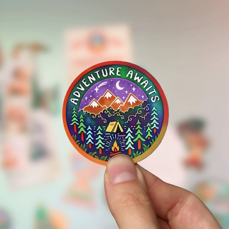 ADVENTURE AWAITS Sticker