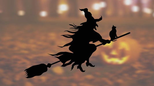 WITCH ON BROOM Stickers