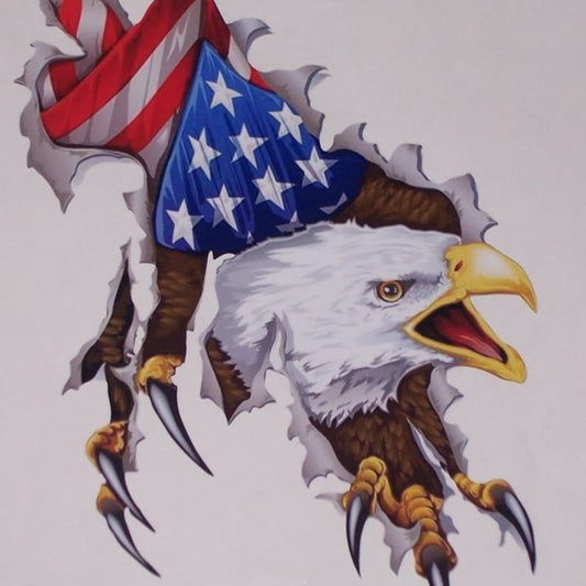 American Flag Eagle Sticker