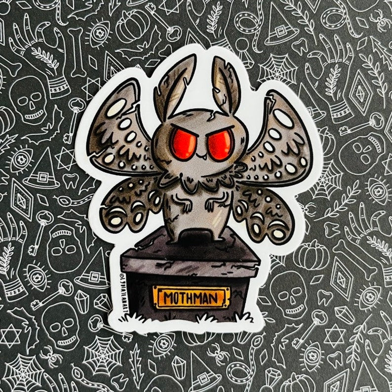 Mothman Monument Vinyl Sticker