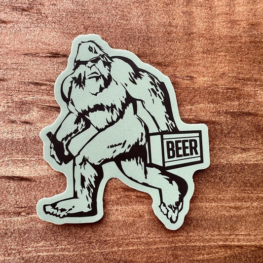 Bigfoot Loves Beer Stickers