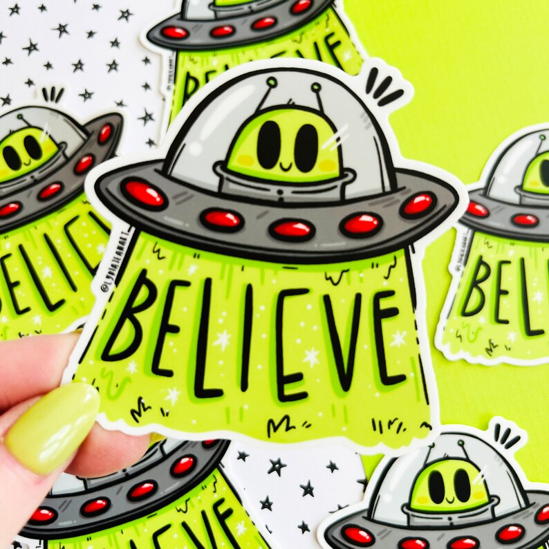 UFO Believer Vinyl Sticker