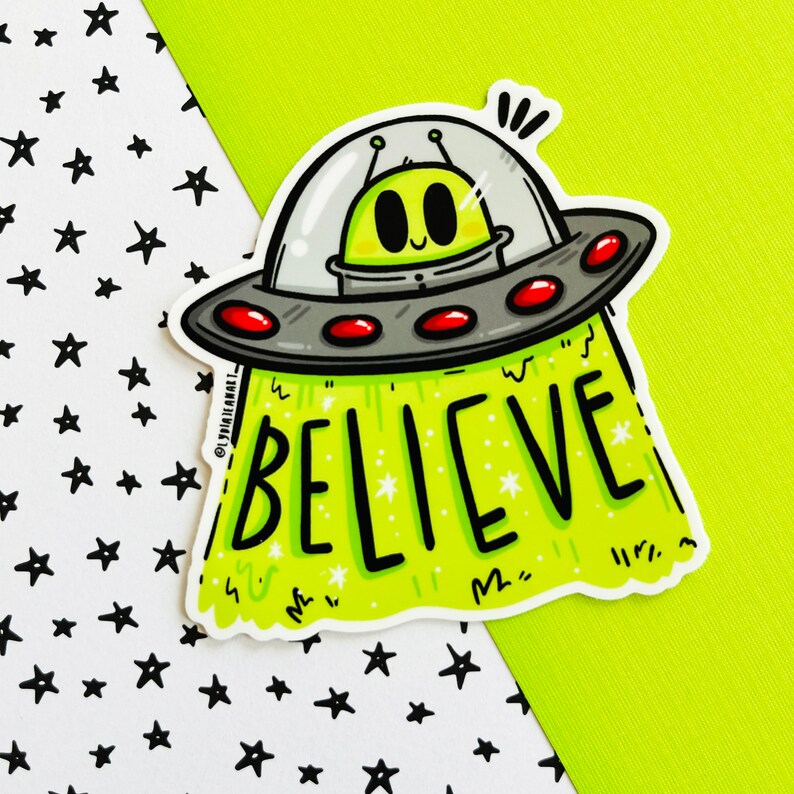 UFO Believer Vinyl Sticker