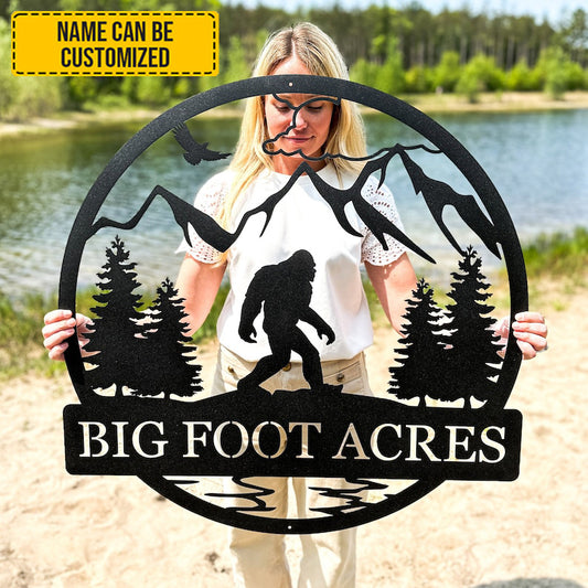 Personalized Bigfoot Metal Sign