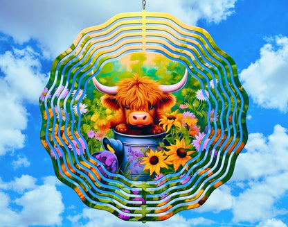 Personalized Baby Cow Wind Spinner