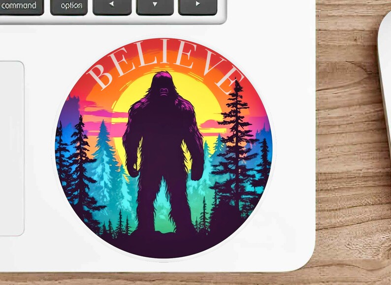 Bigfoot Believe Waterproof Stickers