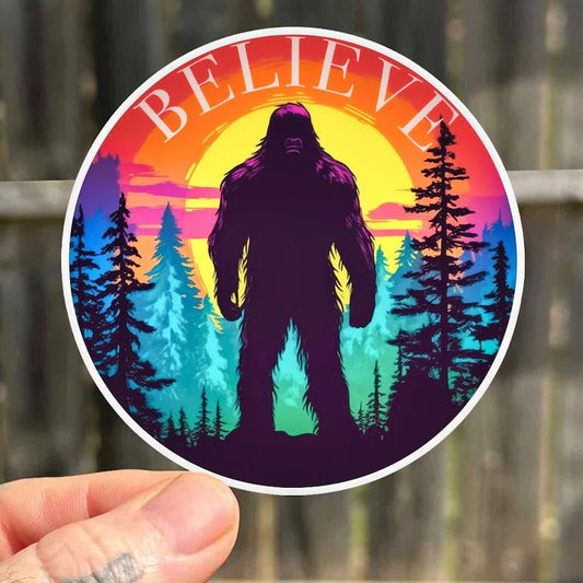 Bigfoot Believe Waterproof Stickers