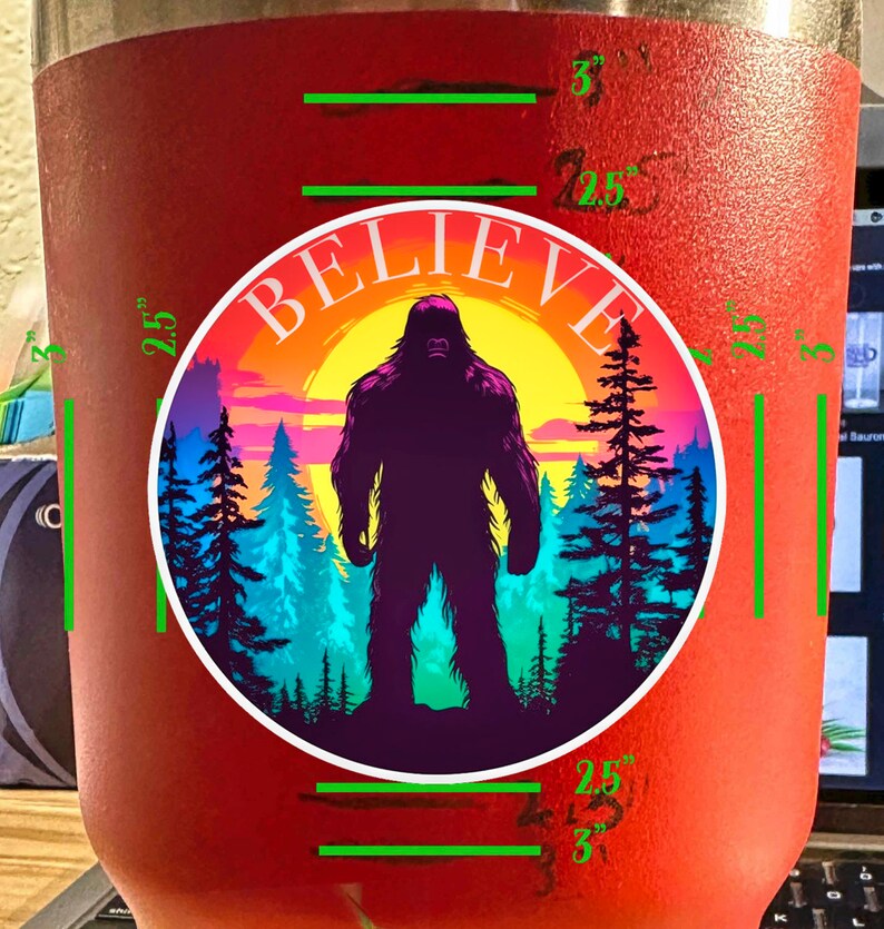 Bigfoot Believe Waterproof Stickers