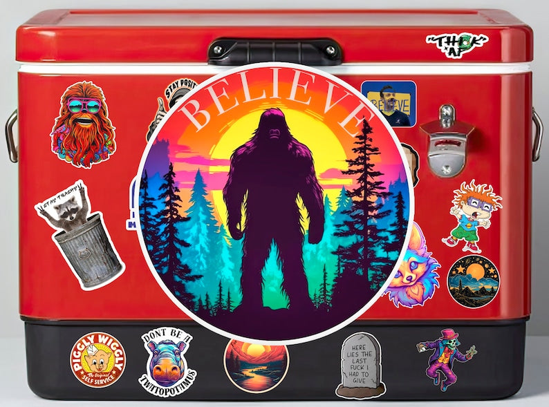 Bigfoot Believe Waterproof Stickers