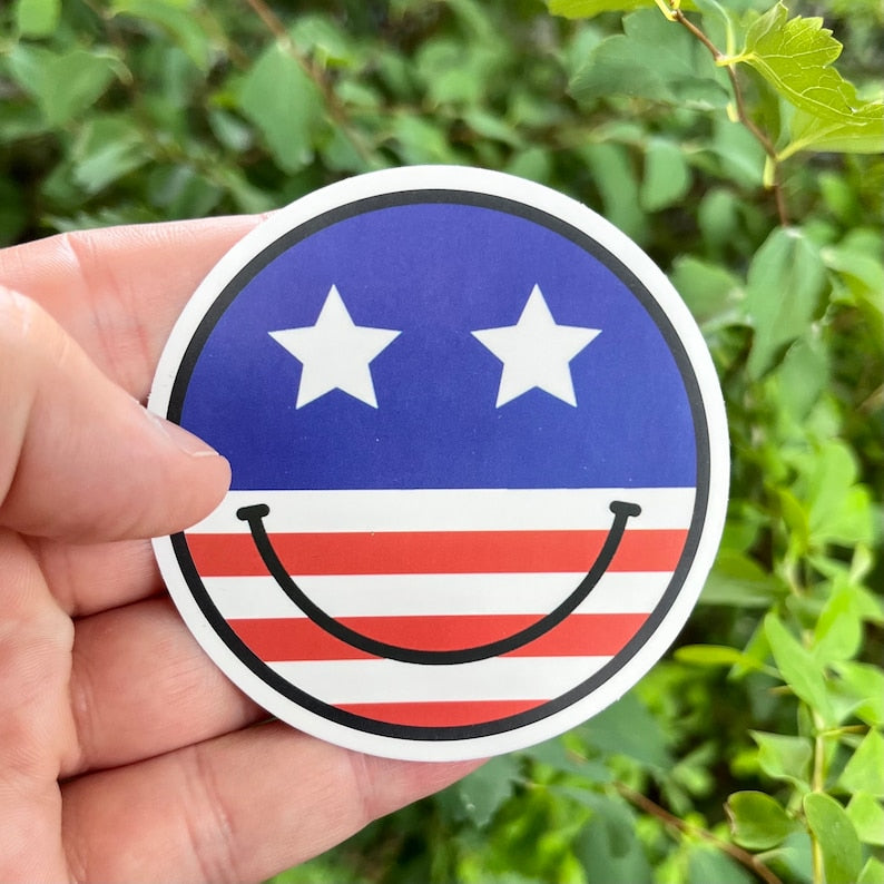 Sticker America USA Smile