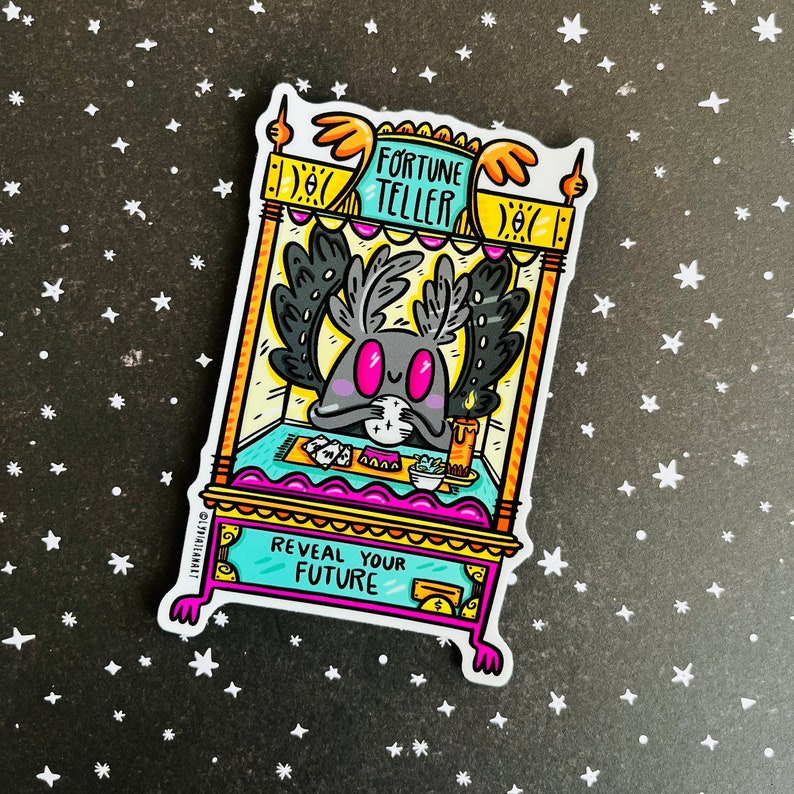 Mothman Fortune Teller Vinyl Sticker