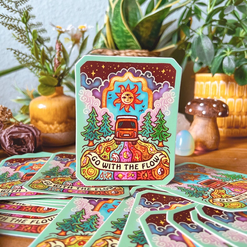 GO WITH The FLOW Sticker