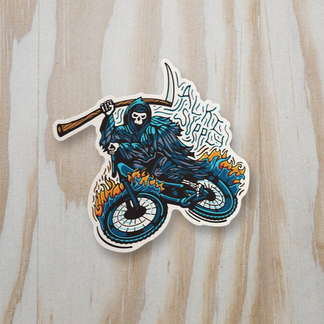 Grim Reaper Mountain Bike Sticker