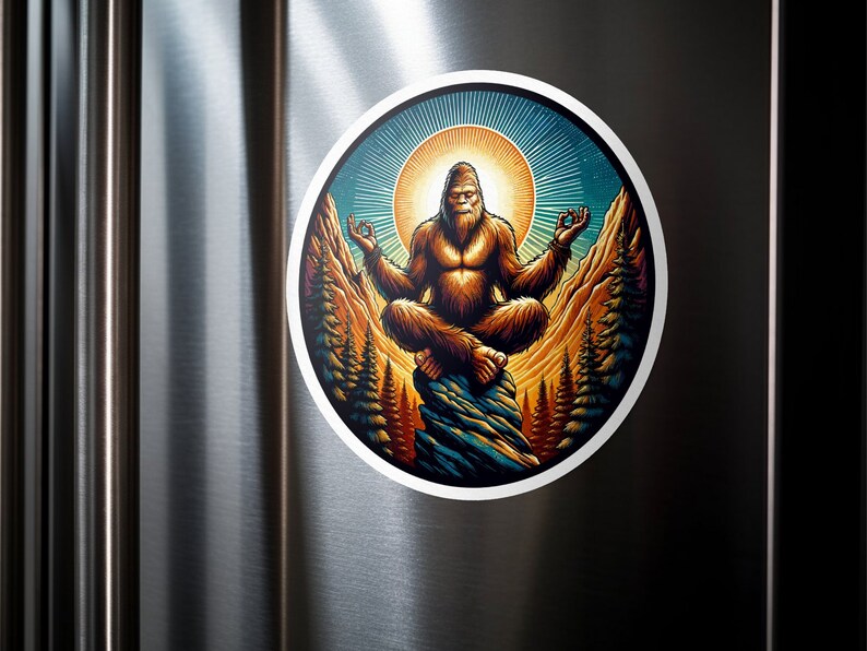 Bigfoot Yoga Sticker