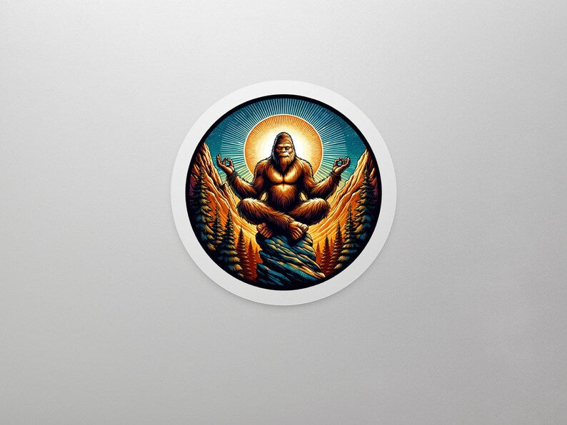Bigfoot Yoga Sticker