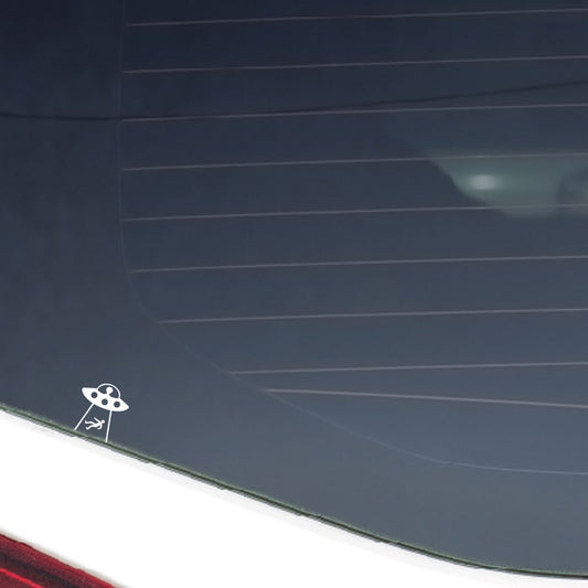 Alien UFO Abduction Vinyl Sticker