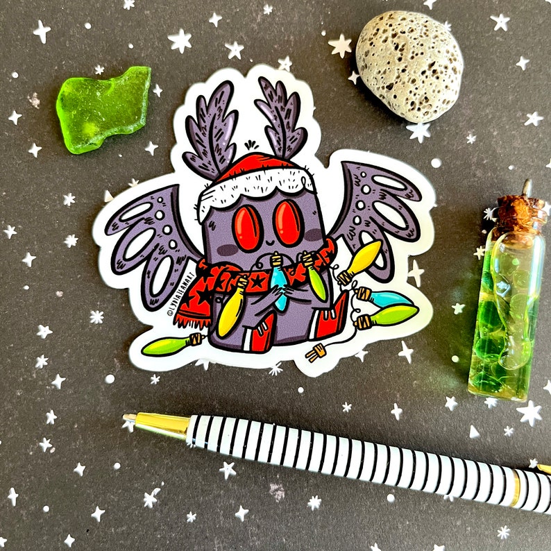 Festive Mothman Sticker