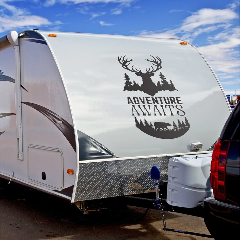 Adventure Awaits Camper RV Decal