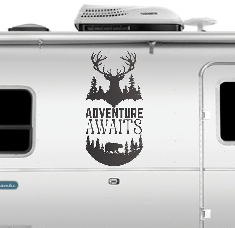 Adventure Awaits Camper RV Decal