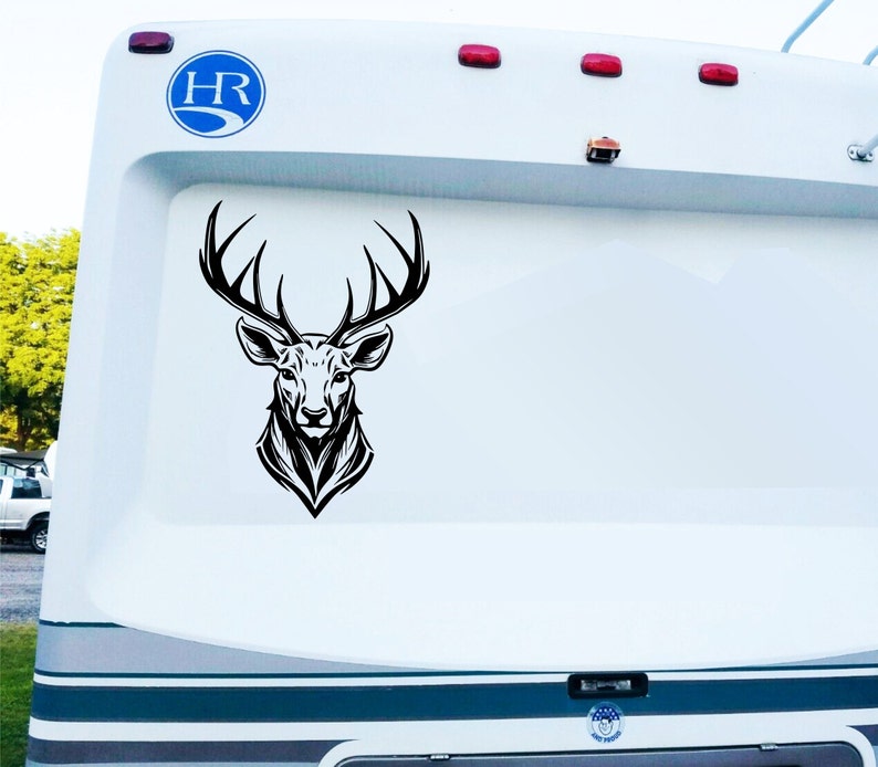 Camper RV Decal Whitetail Deer