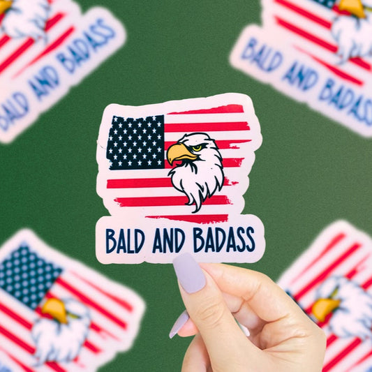 Bald And Badass Sticker