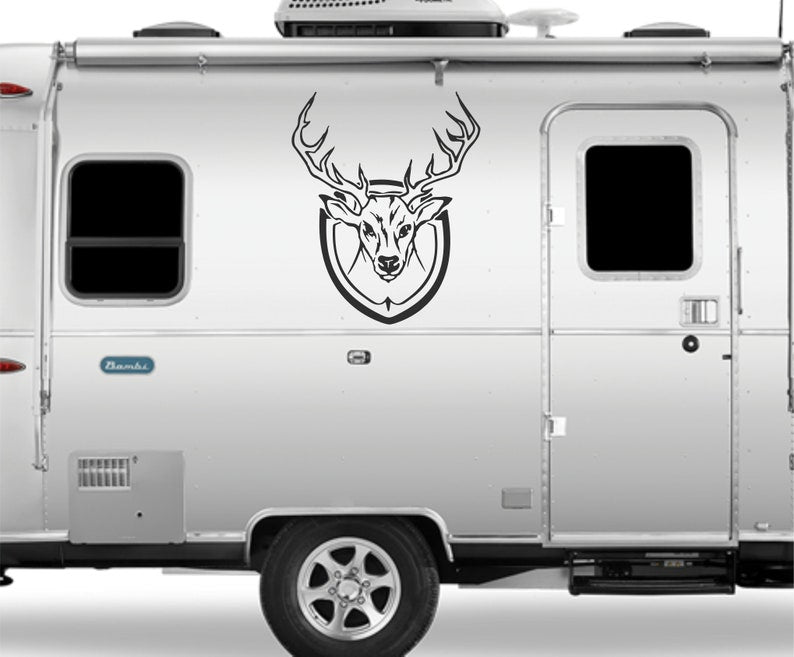 Deer Camper RV Decal Whitetail
